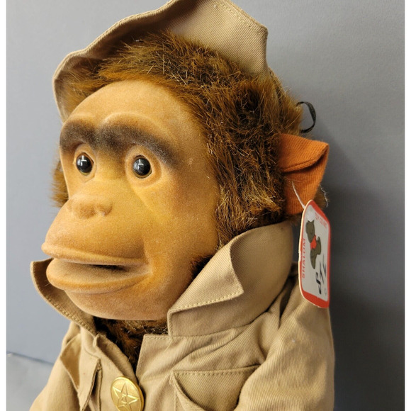 Shalom Toy Co Inc Realistic Safari Monkey Chimp Plush Toy 16" Brown Furry Tagged - Picture 4 of 15